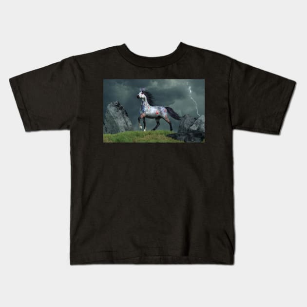 War Horse of the Storm Kids T-Shirt by DanielEskridge